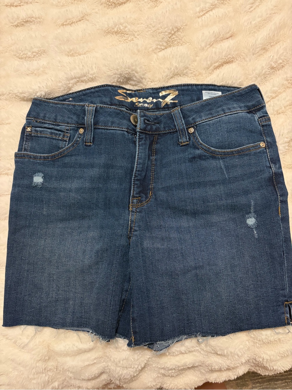 Seven7 Indigo Cutoff Denim Shorts